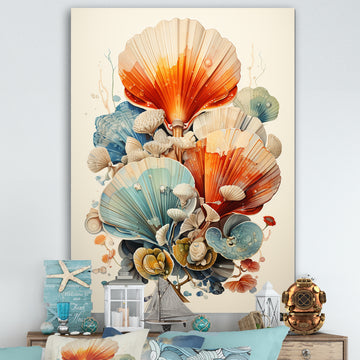 Geometric Forms Of Clam - Clam Canvas Wall Art